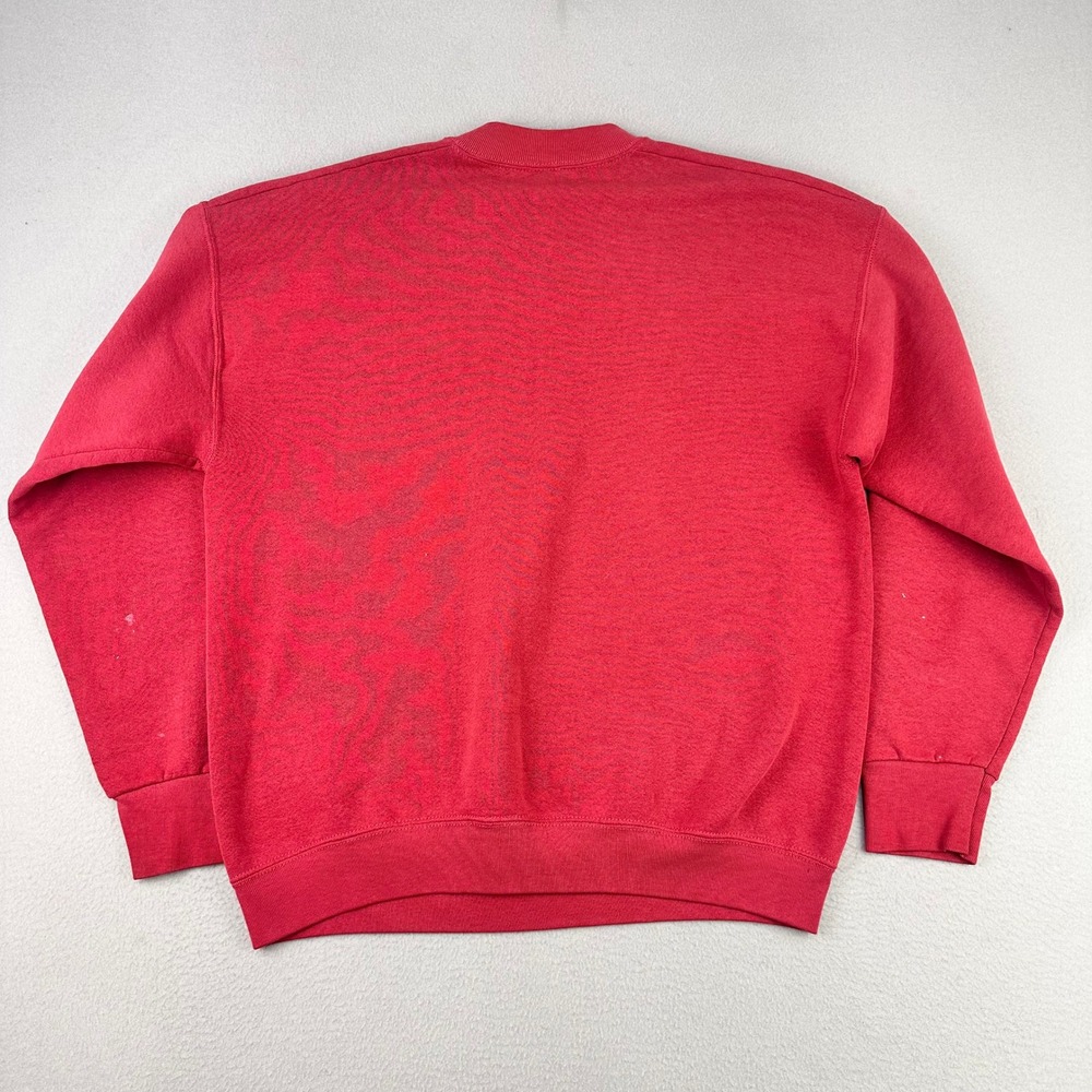 Vintage 90s Crewneck Sweatshirt Adult Large Red Montana Governors Cup 5K USA - Picture 5 of 9